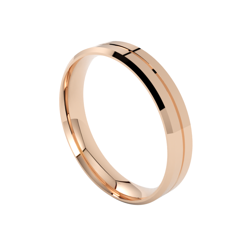 Zgrabne obrączki ślubna z różowego złota 585